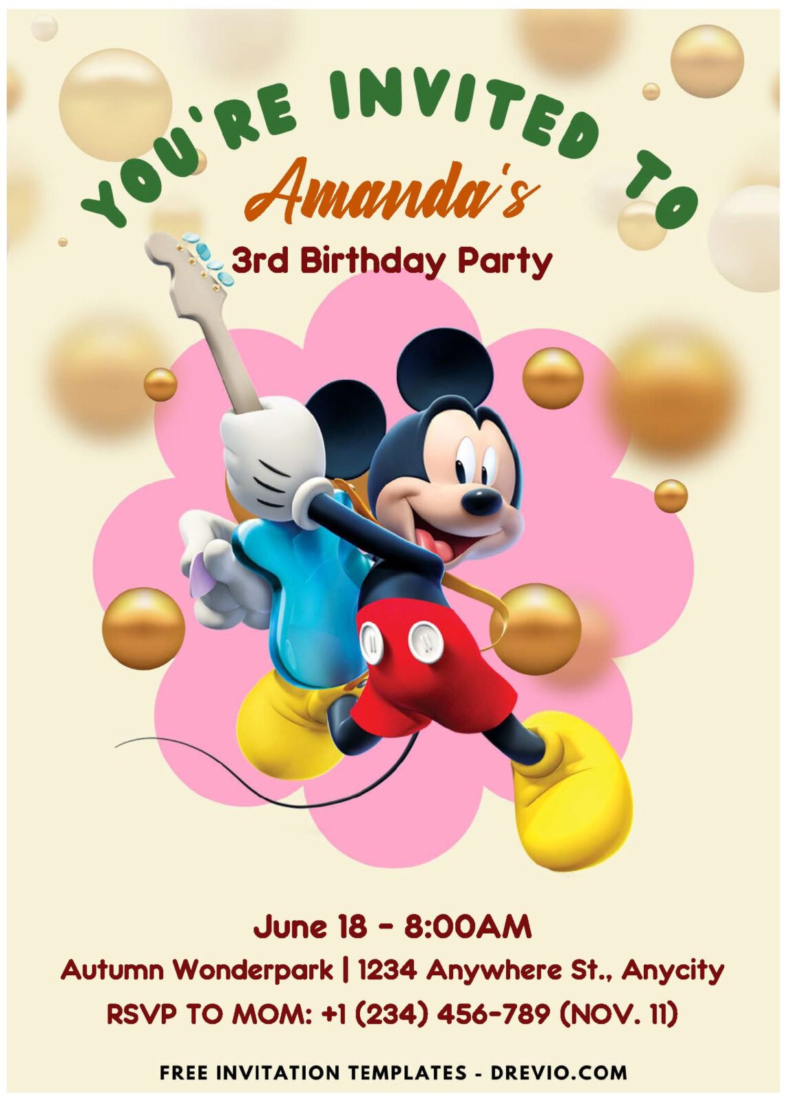 Mickey Mouse Invitation Templates For Fun And Enjoyable Kids' Parties E