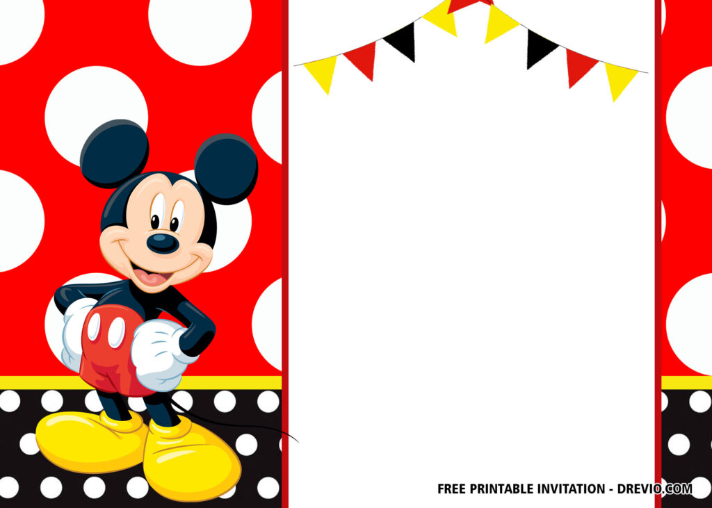 FREE Editable Mickey Mouse Birthday Invitations