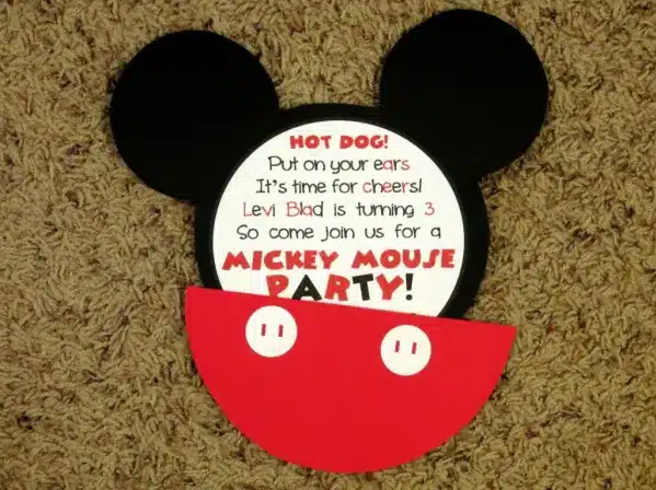 Mickey Mouse Birthday Party Invitations