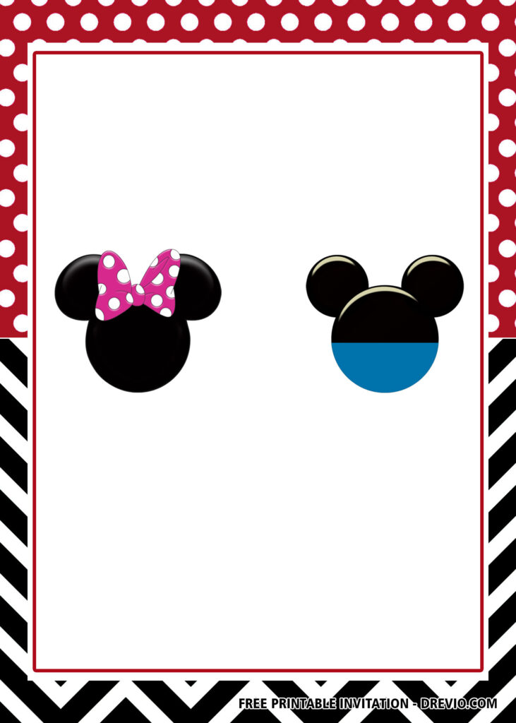 Free Mickey and Minnie Birthday Invitations
