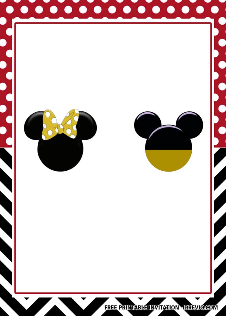 Free Mickey and Minnie Birthday Invitations