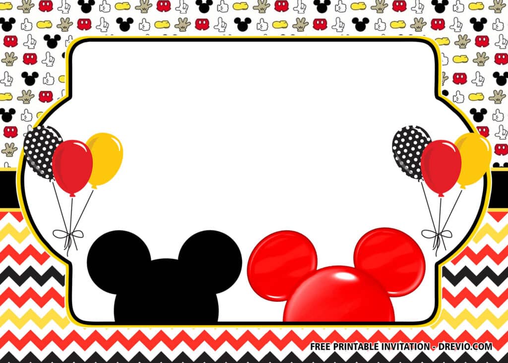 Mickey & Minnie Birthday Invitations