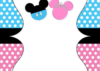 Mickey & Minnie Gender Reveal Party Invitation