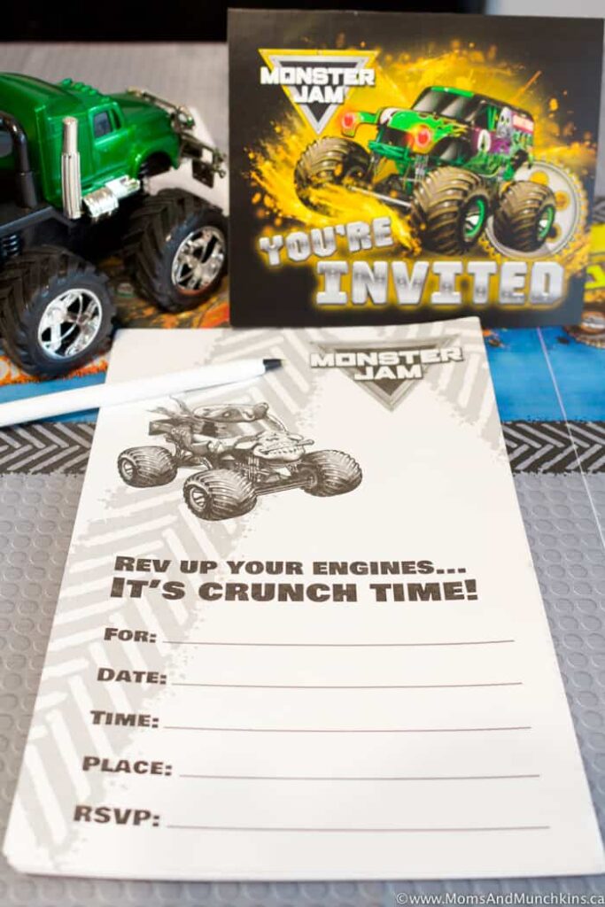 Monster Trucks Birthday Invitations