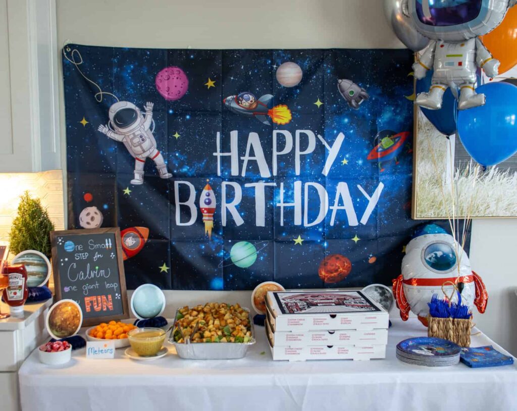 Moon and Stars Birthday Dessert Table