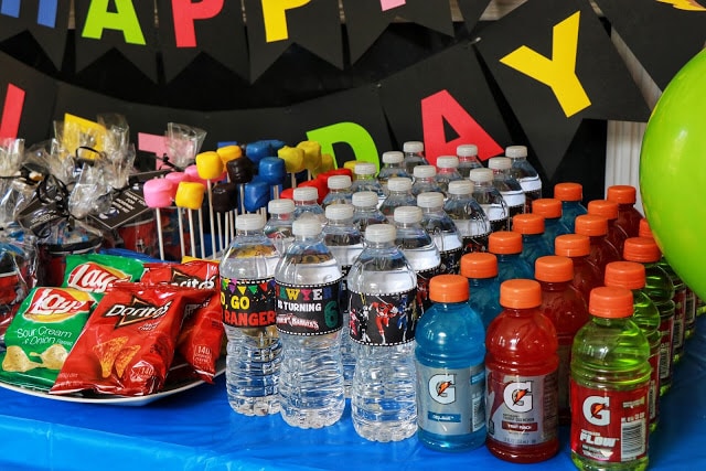 Power Ranger Birthday Snacks