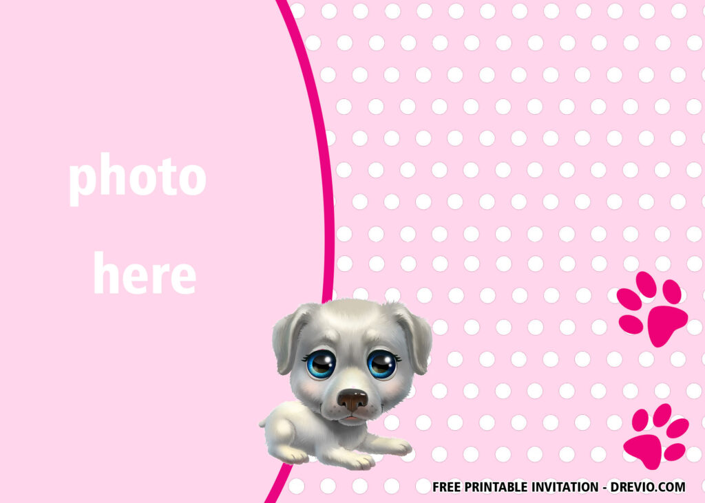 FREE Editable Puppy Dog Birthday Invitations