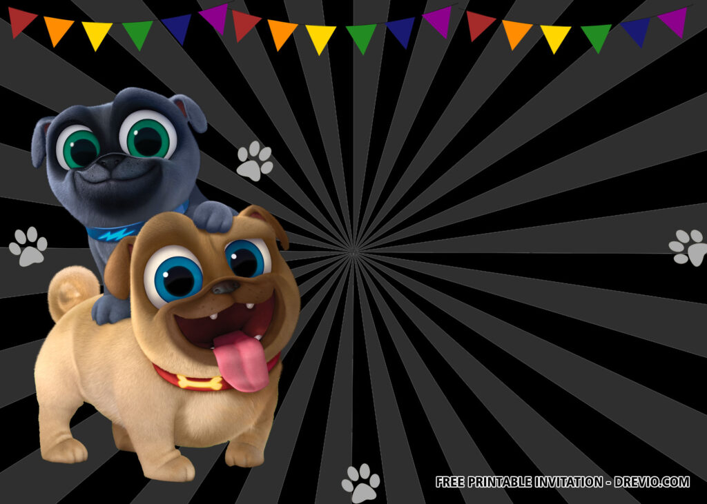 FREE Puppy Dog Pals Birthday Invitations