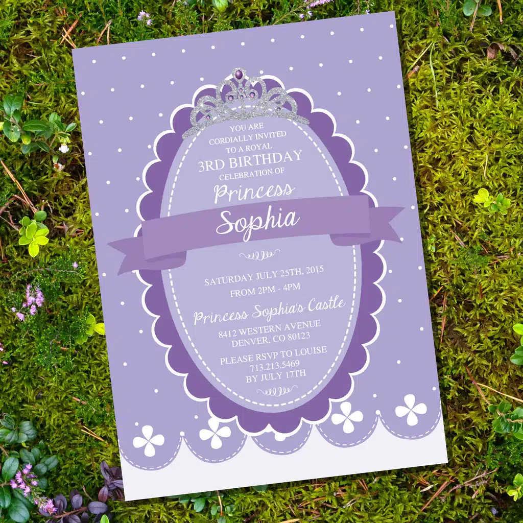 Sofia the First Birthday Invitations