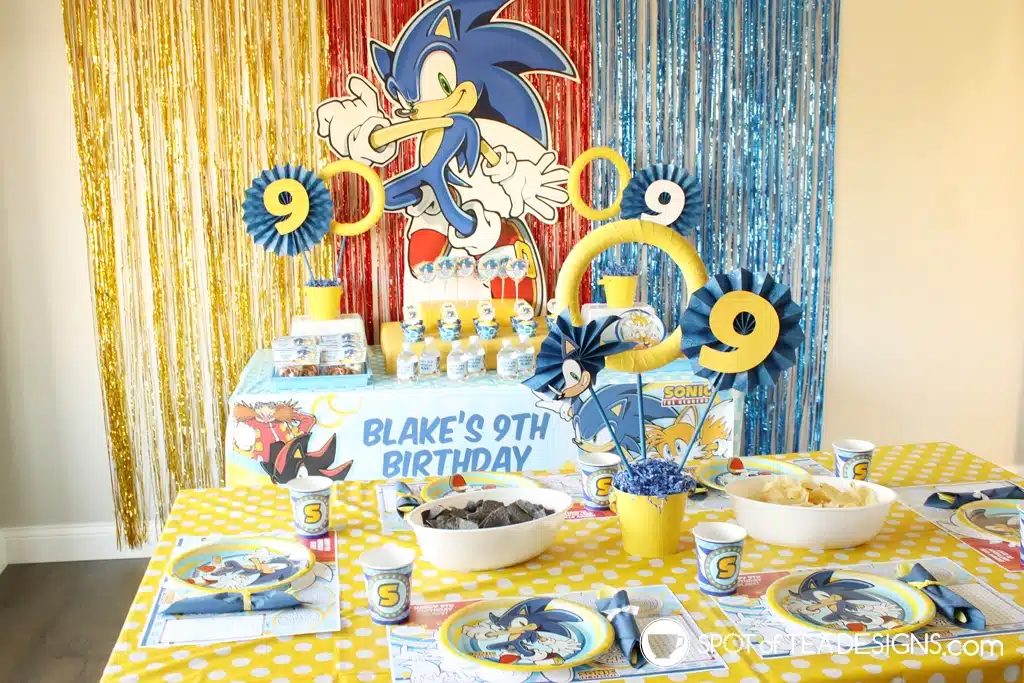 Sonic Party Decor