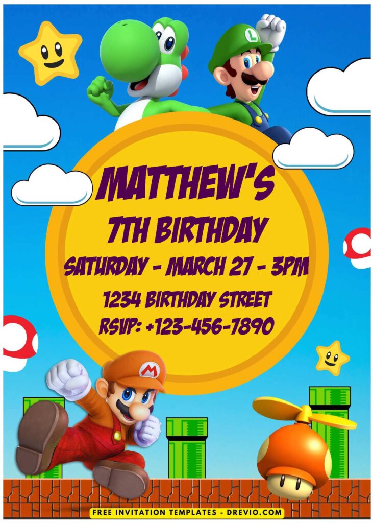 Super Mario Invitation Template Guide: Free Designs For Your Party! D
