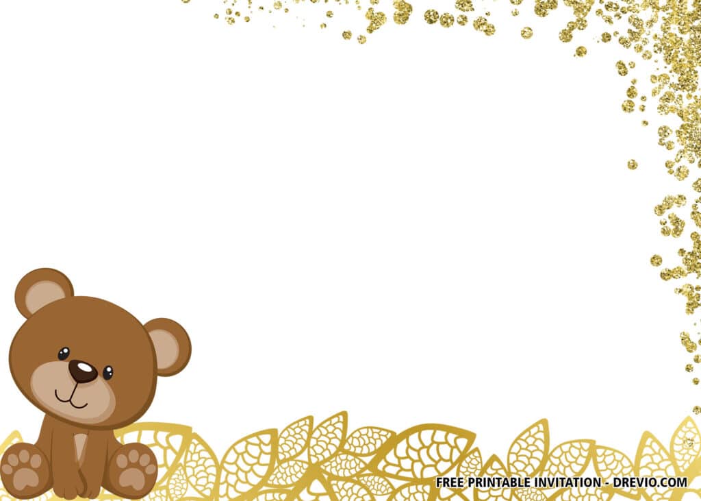 FREE Teddy Bear Birthday Invitations