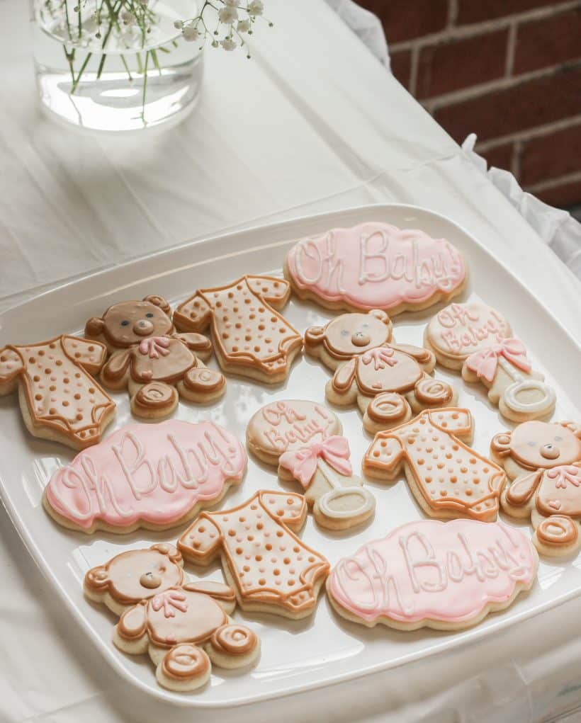 Teddy Bear Baby Shower Party Cookies