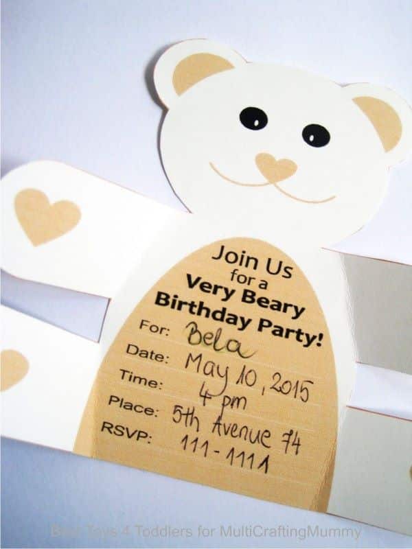 Teddy Bear Birthday Party Invitations