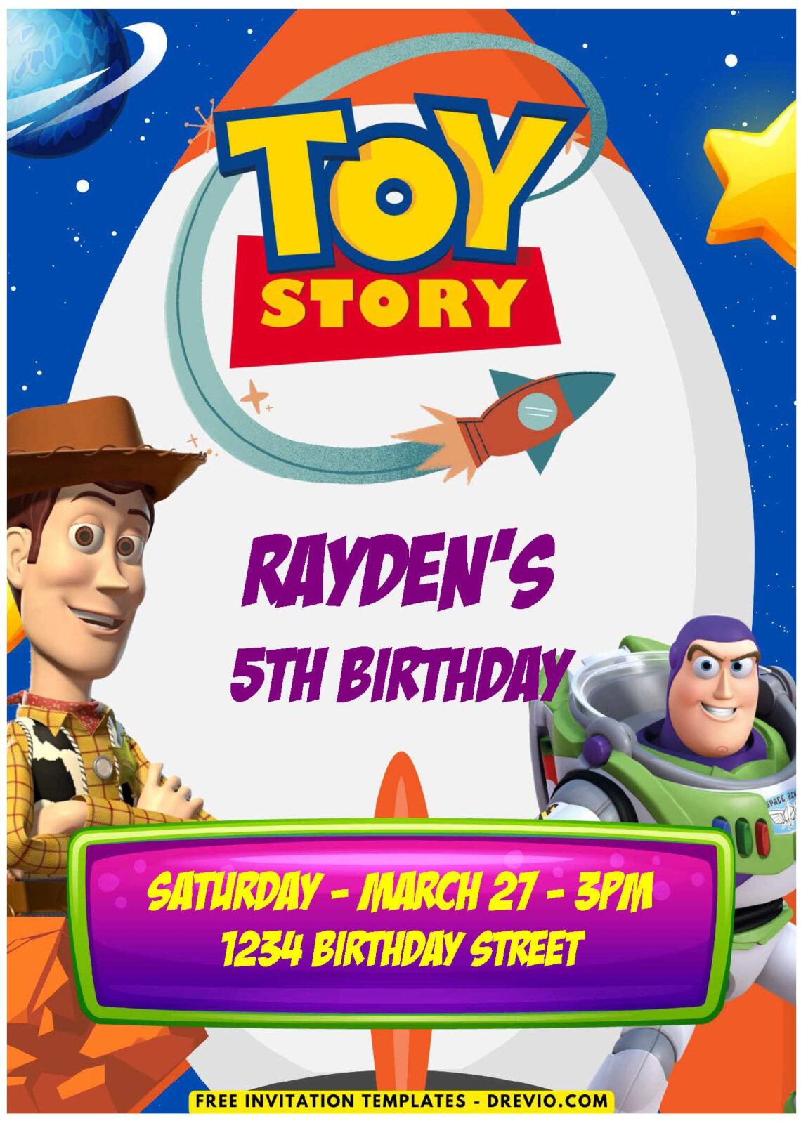 A Complete Toy Story Invitation Template For Fun-Filled Kids Parties E