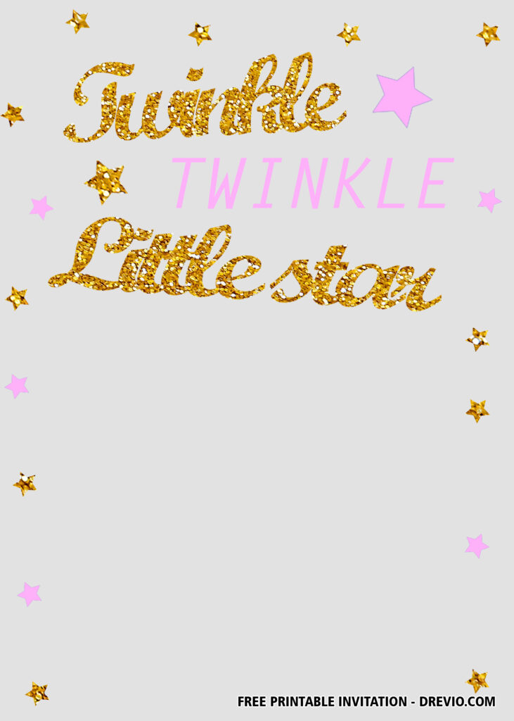 FREE Twinkle Little Star Birthday Invitations