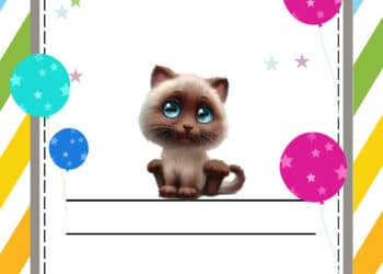 FREE Editable Cat Birthday Invitations