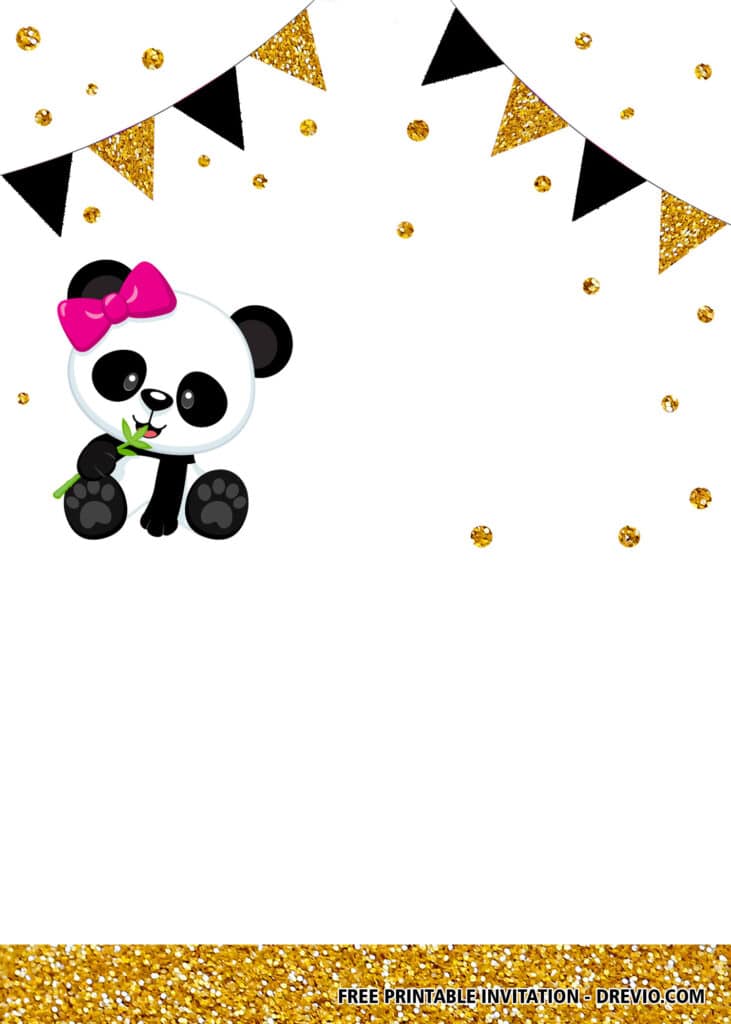 Free Panda Birthday Invitations