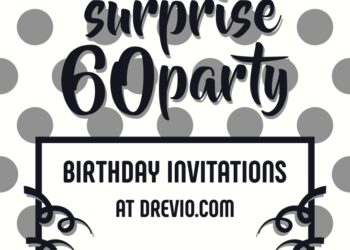 FREE Editable Surprise 60th Birthday Invitations