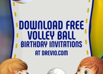 FREE Editable Volleyball Birthday Invitations