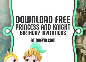 FREE Editable Princess and Knight Birthday Invitation