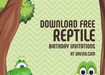 FREE Editable Reptile Birthday Invitations