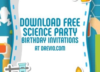 FREE Editable Science Party Birthday Invitations