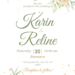 White Roses Branches Illustration Wedding Invitations