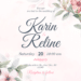 Pink Floral Arrangements Wedding Invitations