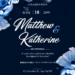 Blue Very Peri Flowers Wedding Invitations