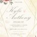Pink Flower and Greenery Wedding Invitations