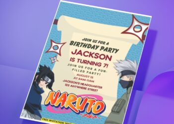 (Easily Edit PDF Invitation) Epic Naruto Ninja Birthday Invitation