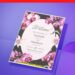 (Easily Edit PDF Invitation) Classy Spring Orchid Wedding Invitation H