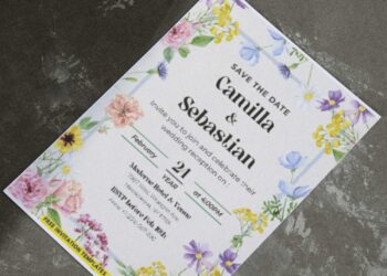 (Easily Edit PDF Invitation) Aesthetic Wildflower Wedding Invitation