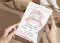 (Easily Edit PDF Invitation) Watercolor Baby Elephant Birthday Invitation