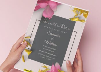(Easily Edit PDF Invitation) Simple & Stylish Floral Wedding Invitation
