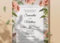 (Easily Edit PDF Invitation) Romantic Blossom Wedding Invitation
