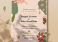 (Easily Edit PDF Invitation) Modern Abstract Floral Wedding Invitation