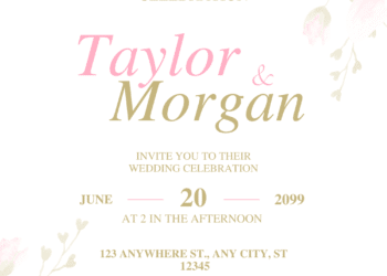 Pink Watercolor Flowers Wedding Invitations