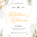 White Flowers Rustic Garden Wedding Invitations