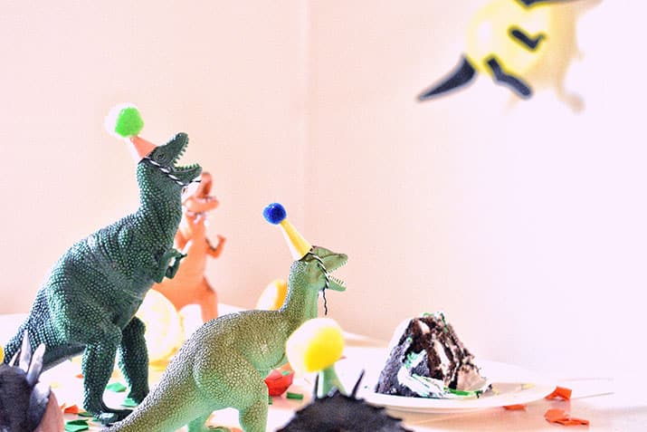 Dinosaur Themed Birthday Centerpieces