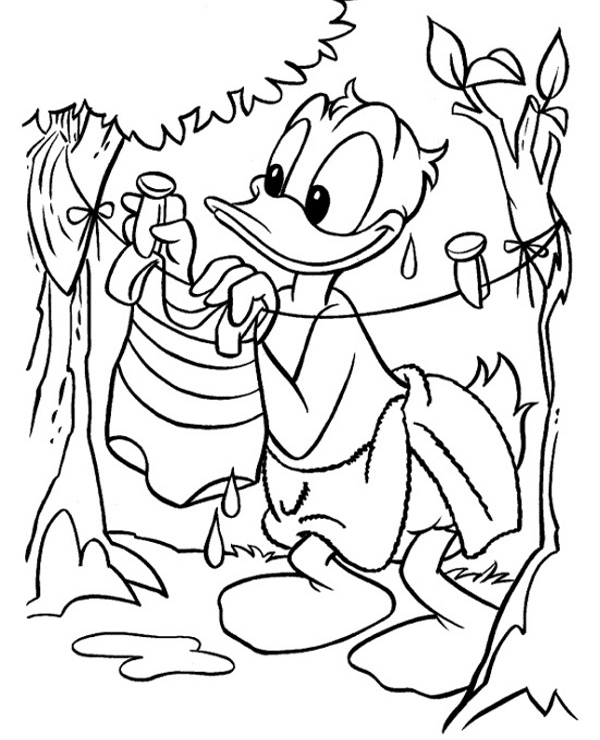 Donald Duck Coloring Page