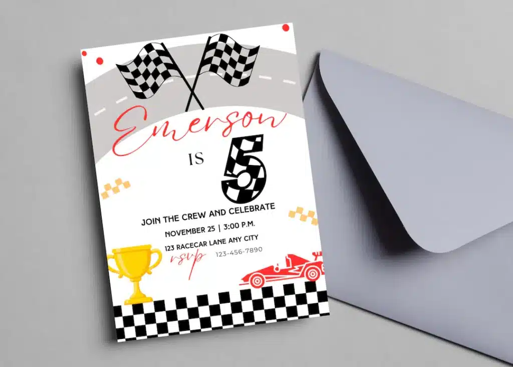 Hot Wheels Birthday Party Invitations