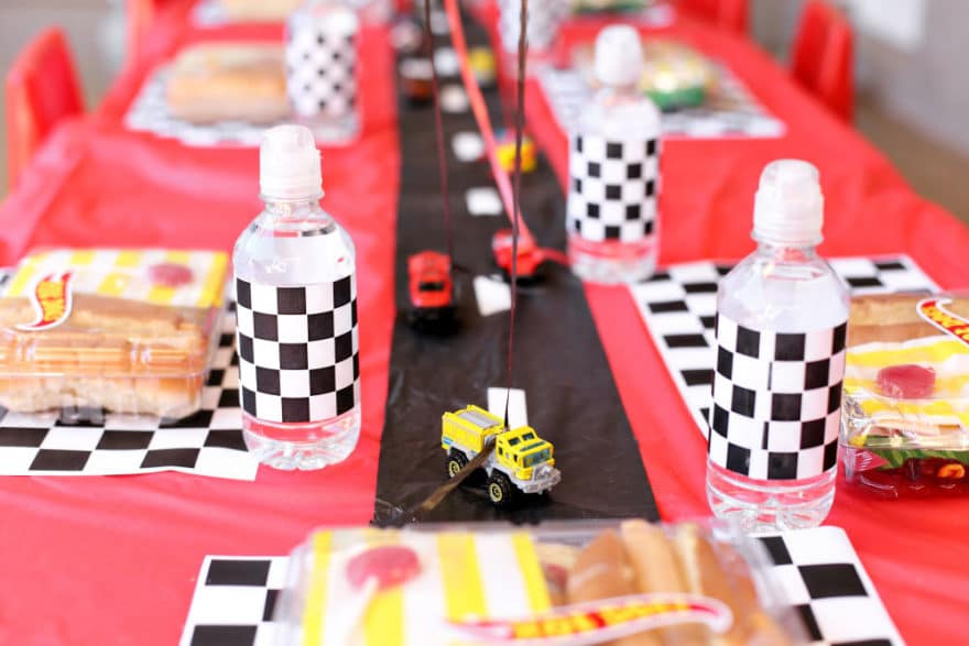 Hot Wheels Table Setting