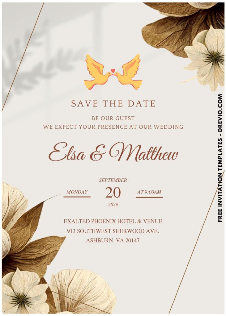 (Easily Edit PDF Invitation) Bohemian Aesthetic Wedding Invitation I