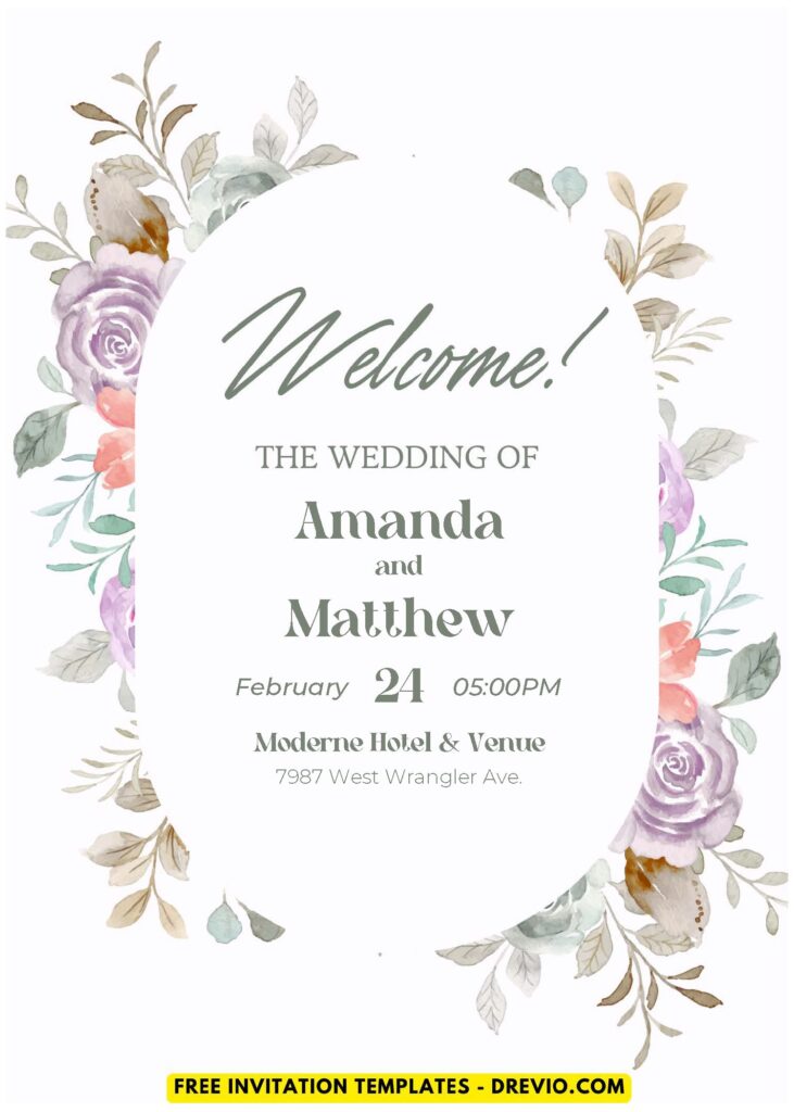 (Easily Edit PDF Invitation) Wildflower Wedding Invitation I