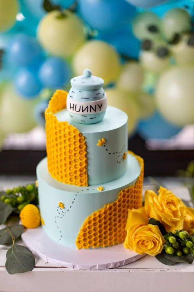 Winnie the Pooh Baby Shower Cake