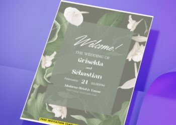 (Easily Edit PDF Invitation) Floral Aesthetic Wedding Invitation H