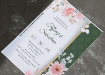 (Easily Edit PDF Invitation) Refined Royal Floral Wedding Invitation