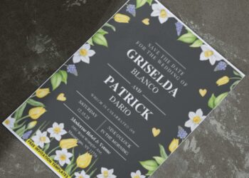 (Easily Edit PDF Invitation) Watercolor Floral Wedding Invitation